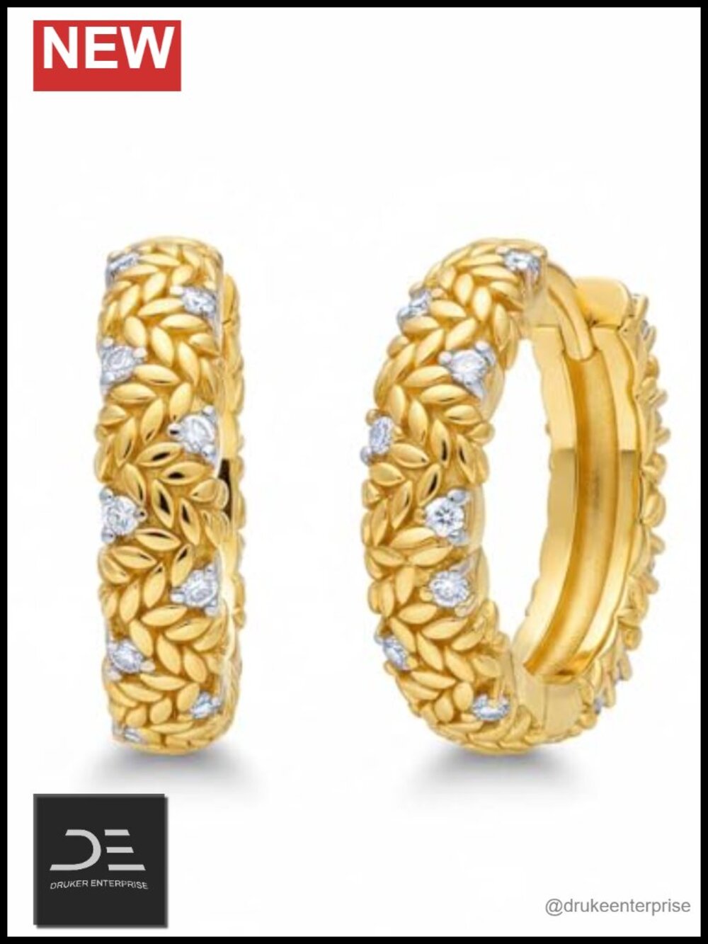 14K Gold Plated 20mm Huggie Hoop Earrings for Women